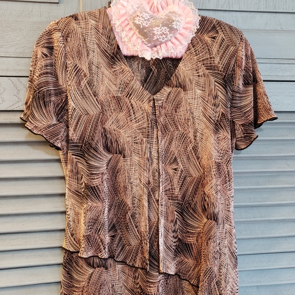 🤎Connected Apparel Women's Brown & Black Marled Dress Size 6 - Picture 3 of 5